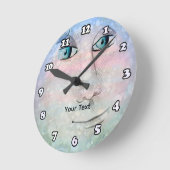 Mann im Mond Runde Wanduhr (Winkel)