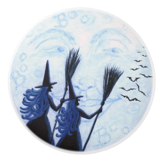 Mann im Mond und in den Hexegriffen Keramikknauf (Vorderseite)