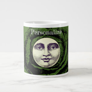 Mann im Mond Vintage-Kohlkopf Jumbo-Tasse
