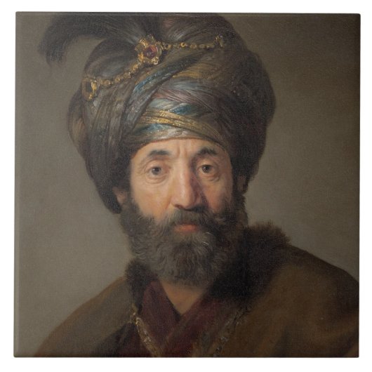 Mann im orientalischen Kostüm, c.1635 (Öl auf Fliese (Vorderseite)