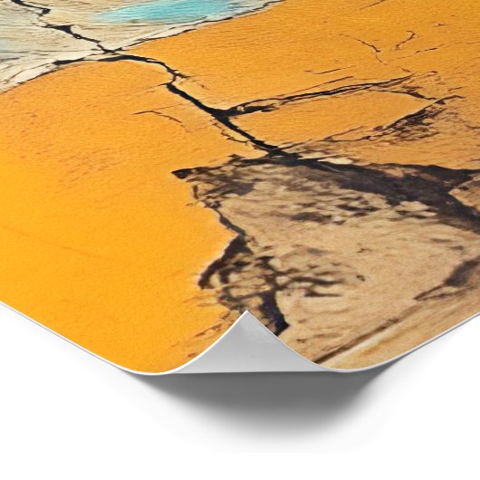 Mann im Schatten - Eine rustikale kubanische Szene Poster (Ecke)