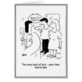 Mann im Schönheitssalon sagt, dass deine Zeit jetz