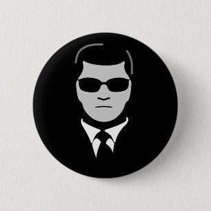 Mann im Schwarzen Button