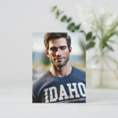 Mann im Shirt von Idaho Postkarte (Stehend Vorderseite)