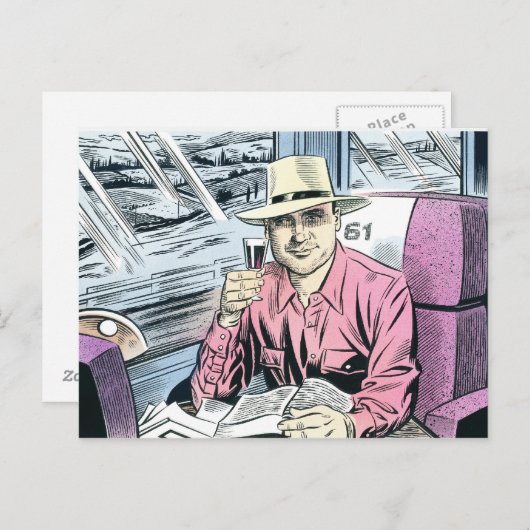 Mann im Sitz 61 Postkarten ... (Vorne/Hinten)