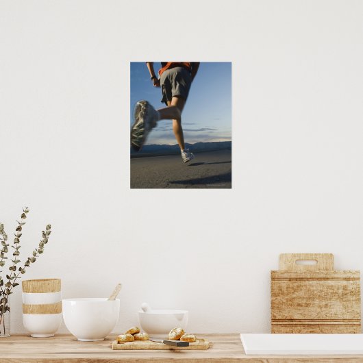 Mann im Sportgerät Poster (Küche)