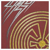 MANN IM Stammes- Silber des LABYRINTHS Gold + Ihr Stoff (Nahaufnahme)