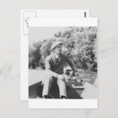 Mann in Boat Postkarte (Vorne/Hinten)