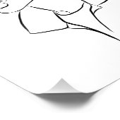 Mann in Brille Zeichnend Poster Print (Ecke)