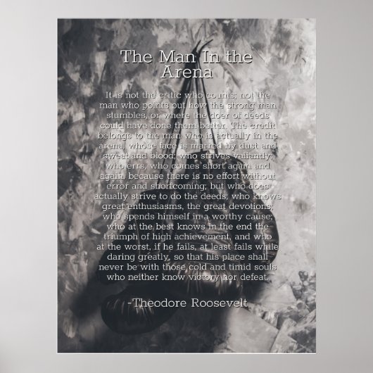 Mann in der Arena von Theodore Roosevelt Poster (Vorne)
