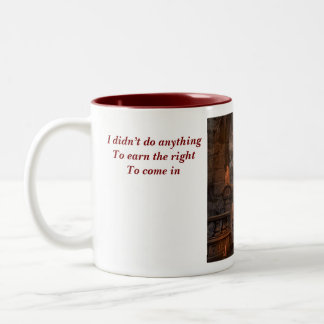 Mann in der Geige Zweifarbige Tasse