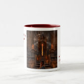 Mann in der Geige Zweifarbige Tasse (Mittel)