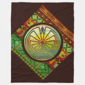 MANN IN DER LABYRINTH-Landschaft + Ihr Hintergrund Fleecedecke (Vorderseite)