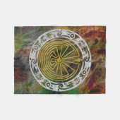 MANN IN DER LABYRINTH-Verzierung + Ihr Hintergrund Fleecedecke (Vorderseite (Horizontal))