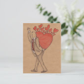 Mann in der Liebe Postkarte (Stehend Vorderseite)