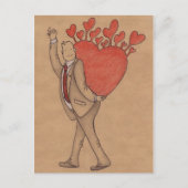 Mann in der Liebe Postkarte (Vorderseite)