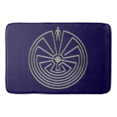 MANN IN DER MAZE Silber + Ihr Hintergrund Badematte (Vorderseite)