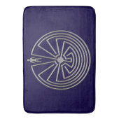 MANN IN DER MAZE Silber + Ihr Hintergrund Badematte (Vorderseite Vertikal)