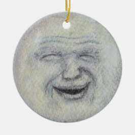 Mann in der Mond-Keramik-Verzierung Keramik Ornament
