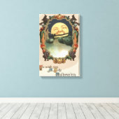 Mann in der Mondhütte Leinwanddruck (Insitu (Holzboden))