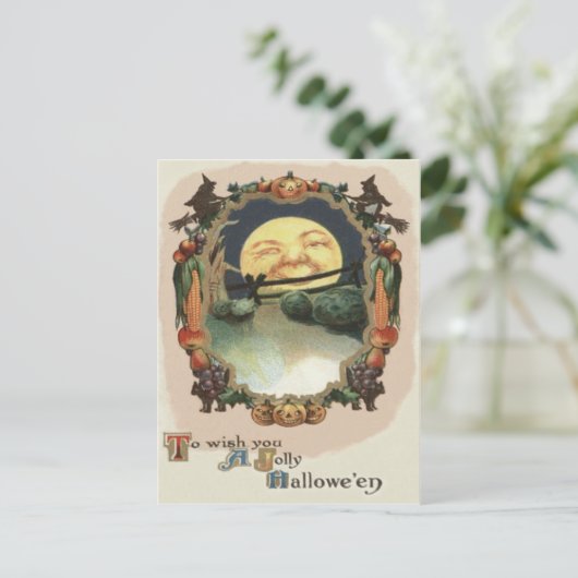 Mann in der Mondhütte Postkarte (Stehend Vorderseite)