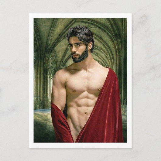 Mann in der Roten Robe Postkarte (Vorderseite)