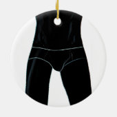 Mann in der Unterwäsche-Verzierung Keramikornament (Hinten)