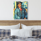 Mann in einem blauen Smock - Paul Cezanne - c1896 Leinwanddruck (Insitu (Schlafzimmer))
