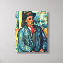 Mann in einem blauen Smock - Paul Cezanne - c1896