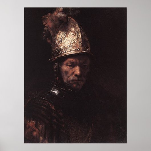 Mann in einem goldenen Helmplakat Poster (Vorne)