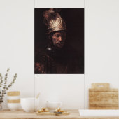 Mann in einem goldenen Helmplakat Poster (Küche)
