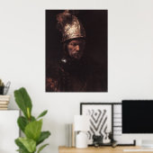 Mann in einem goldenen Helmplakat Poster (Heimbüro)