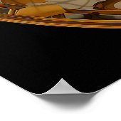 Mann in einem goldenen Holzgemälde Poster (Ecke)