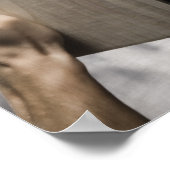 Mann in einem schwarzen Karate Gi, der Kampfkunst Poster (Ecke)