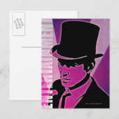 Mann in einem Top Hat Postkarte (Vorne/Hinten)