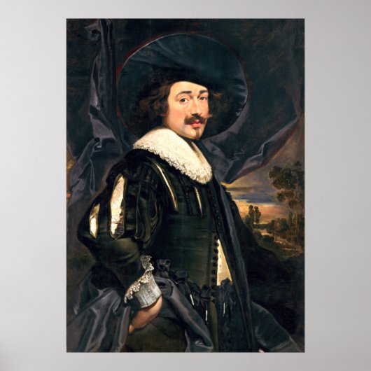 Mann in einem Wide Brimmed Hut - Jan Cossiers Fine Poster (Vorne)