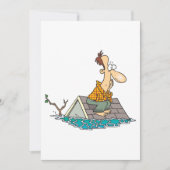 Mann in einer Flut Einladung (Vorderseite)