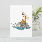 Mann in einer Flut Einladung (Stehend Vorderseite)