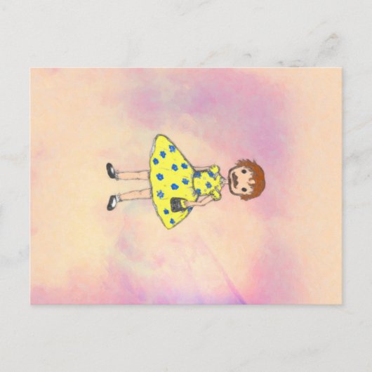 Mann in Extravagantem Kleid Postkarte (Vorderseite)