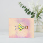 Mann in Extravagantem Kleid Postkarte (Stehend Vorderseite)