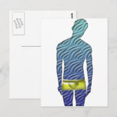 Mann in Gelben Unterwäsche Postkarte (Vorne/Hinten)