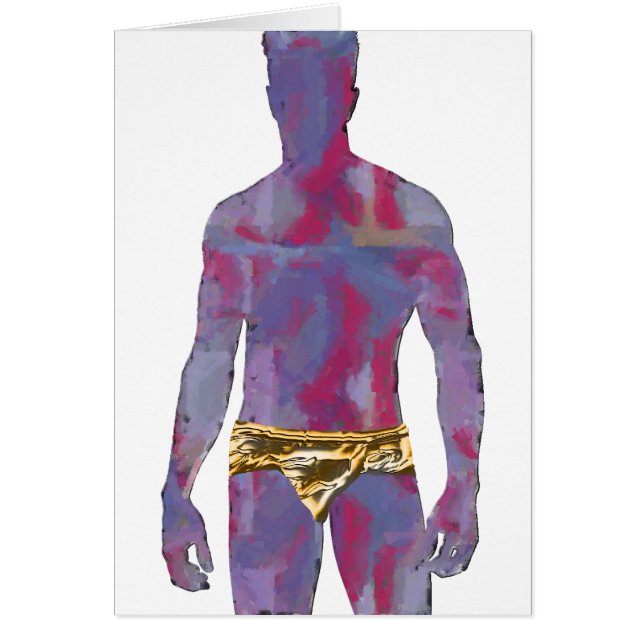 Mann in Gold-Unterwäsche (Vorne)