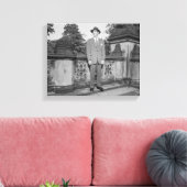 Mann in Hut Leinwanddruck (Insitu (Wohnzimmer))