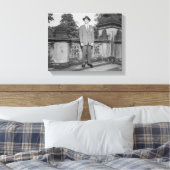 Mann in Hut Leinwanddruck (Insitu (Schlafzimmer))