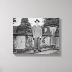 Mann in Hut Leinwanddruck