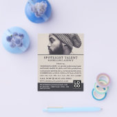 Mann in Hut, Modellieragentur, Model Agent Advert Flyer (Einzeln)