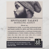 Mann in Hut, Modellieragentur, Model Agent Advert Flyer (Vorne)