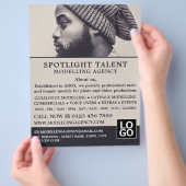 Mann in Hut, Modellieragentur, Model Agent Advert Flyer (Hand)