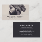 Mann in Hut, Modellieragentur, Model-Agent Visitenkarte (Vorne/Hinten)