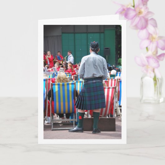 Mann in Kilt Karte (Orchidee)